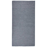 Vidaxl extérieur tapis plat tissé 100x200 cm bleu