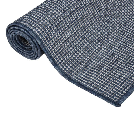 Vidaxl Extérieur tapis plat - 200x280 cm tissé bleu