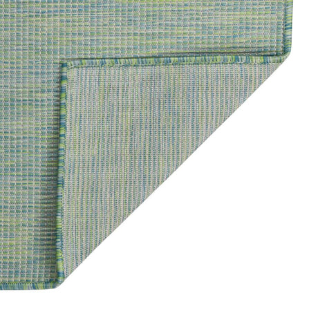Vidaxl extérieur tapis plat tissé 80x250 cm turquoise