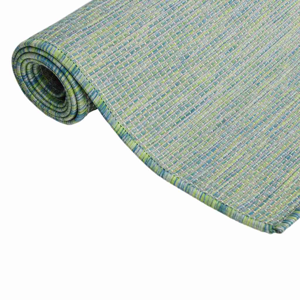 Vidaxl extérieur tapis plat tissé 80x250 cm turquoise