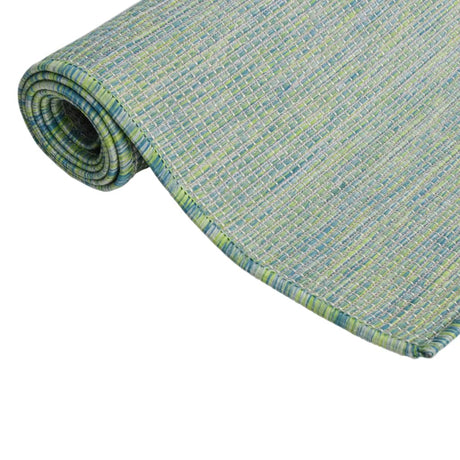 Vidaxl Extérieur tapis plat tissé 140x200 cm turquoise