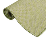 Vidaxl extérieur tapis plat tissé 80x150 cm vert