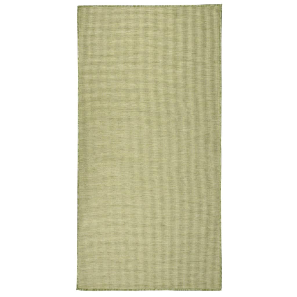 Vidaxl extérieur tapis plat tissé 100x200 cm vert