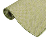 Vidaxl extérieur tapis plat tissé 100x200 cm vert