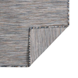 Vidaxl Extérieur tapis plat tissé 100x200 cm brun et bleu