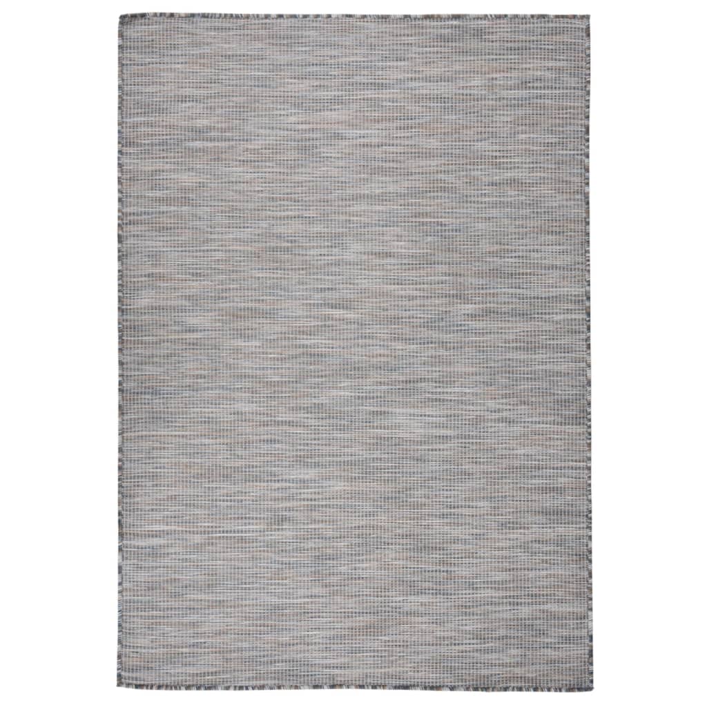 Vidaxl outside rug flat woven 140x200 cm brown and blue