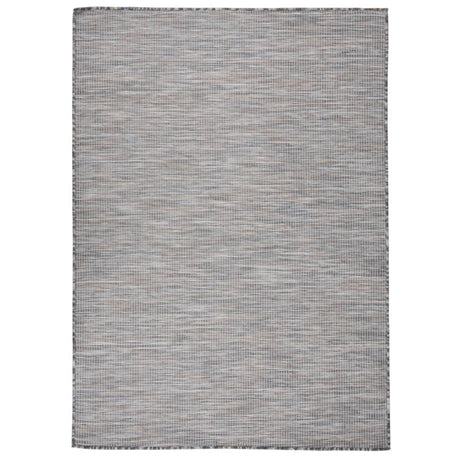 Vidaxl Extérieur tapis plat - 200x280 cm, marron et bleu