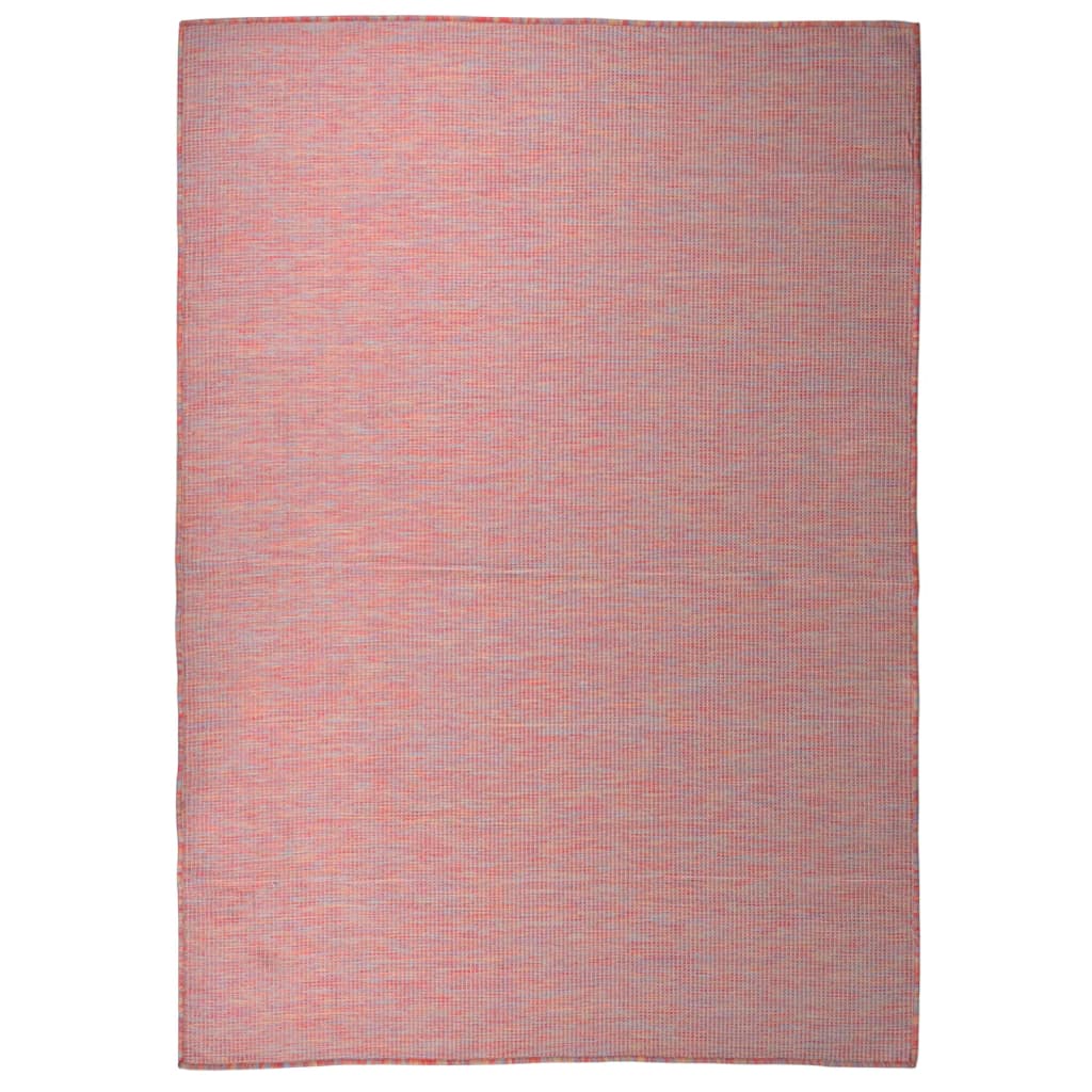 Vidaxl RUG FUERA FILLA TOVADO 140X200 CM ROJO