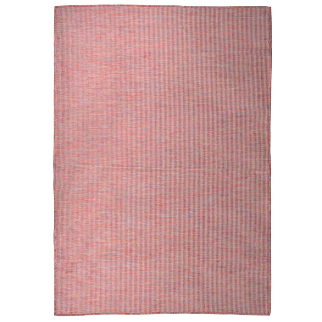 Vidaxl buitenkleed platgeweven 160x230 cm rood