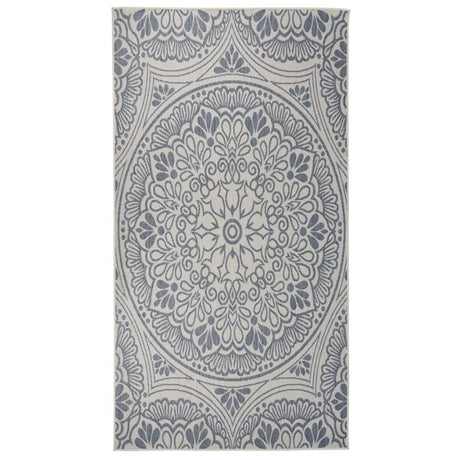 Vidaxl Extérieur tapis avec motif de 80x150 cm à motif en bleu 80x150