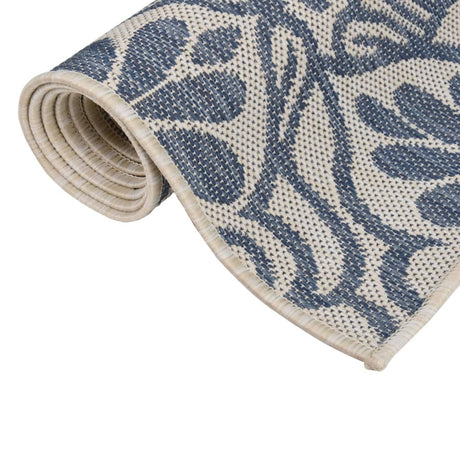 Vidaxl Extérieur tapis avec motif de 80x150 cm à motif en bleu 80x150