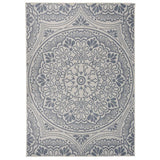 Vidaxl Tapis extérieur avec motif à plat - 120x170 cm en bleu