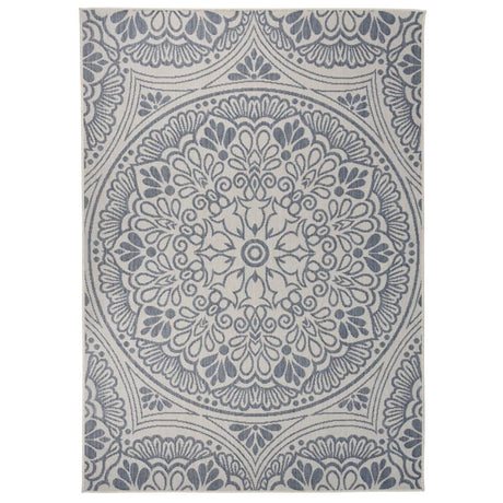 Vidaxl Tapis extérieur avec motif à plat - 120x170 cm en bleu