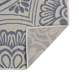 Vidaxl Tapis extérieur avec motif à plat - 120x170 cm en bleu