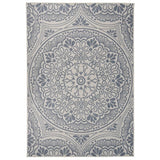 Vidaxl Tapis extérieur avec motif à plat 160x230 cm bleu