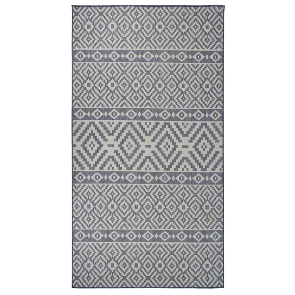 Vidaxl Extérieur tapis avec motif de 80x150 cm à motif en bleu 80x150