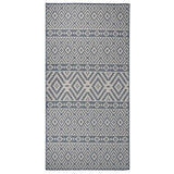 Vidaxl Tapis extérieur avec motif de 100 x 200 cm de motif en bleu