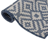 Vidaxl Tapis extérieur avec motif à plat - 120x170 cm en bleu