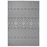 Vidaxl Tapis extérieur avec motif à plat 160x230 cm bleu