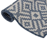 Vidaxl Tapis extérieur avec motif à plat 160x230 cm bleu