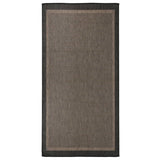 Vidaxl extérieur tapis plat tissé 100x200 cm brun foncé