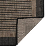 Vidaxl extérieur tapis plat tissé 100x200 cm brun foncé