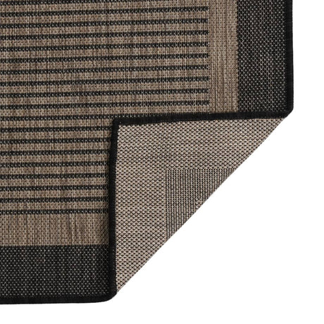 Vidaxx tapis d'extérieur tissé à plat 140x200 cm marron foncé