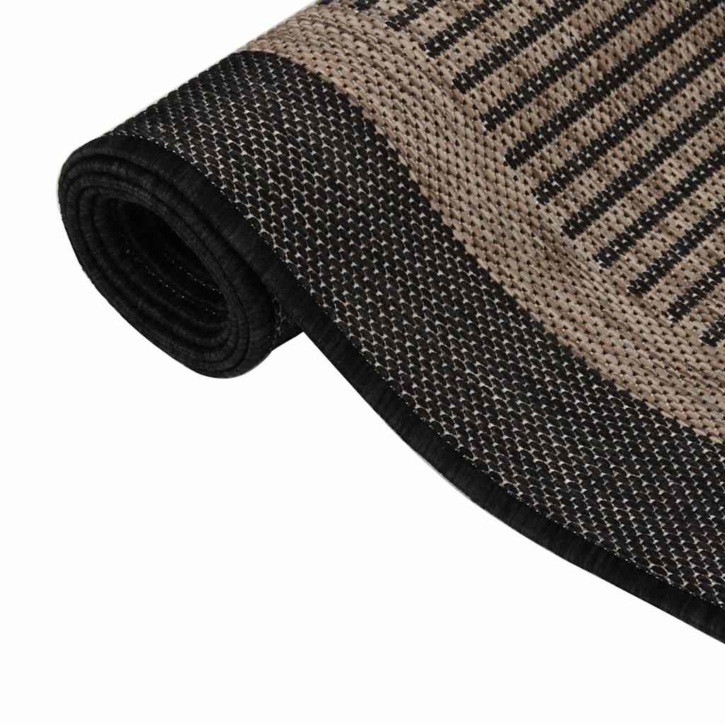Vidaxx tapis d'extérieur tissé à plat 140x200 cm marron foncé