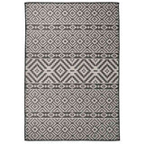 Vidaxl Tapis extérieur avec motif à plat 160x230 cm noir