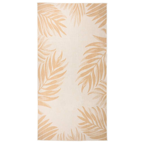 Vidaxl Tapis extérieur avec motif de feuille tissé plat 100x200 cm