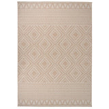 Vidaxl Tapis extérieur avec motif à plat - 120x170 cm brun 120x170