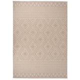 Vidaxl Tapis extérieur avec motif tissé plat 140x200 cm brun