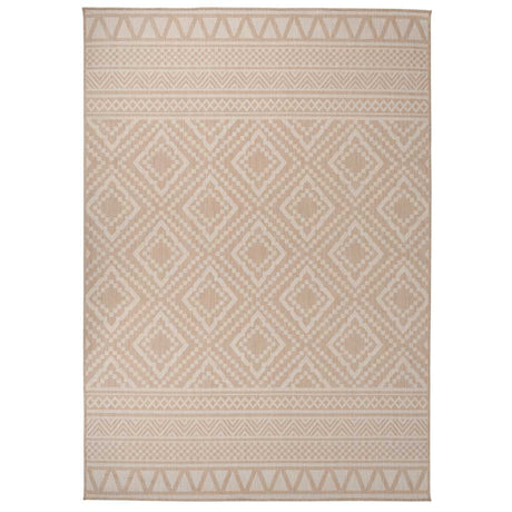 Vidaxl Tapis extérieur avec motif tissé plat 140x200 cm brun