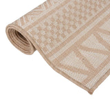 Vidaxl Tapis extérieur avec motif tissé plat 140x200 cm brun
