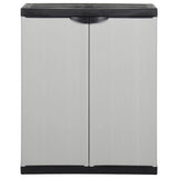 Vidaxl tuinkast met 1 schap 68x40x85 cm grijs en zwart