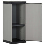 Vidaxl tuinkast met 1 schap 35x40x85 cm grijs en zwart