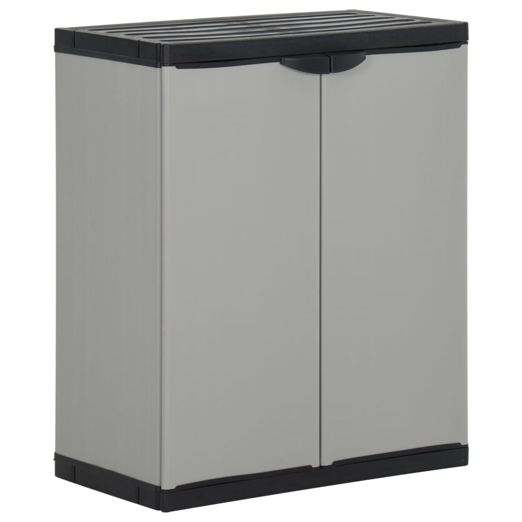 VidaXL Garden waste box 68x40x85 cm Polypropene gray and black