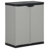 Vidaxl Garden Waste Box 68x40x85 cm Polypropene Grey and Black