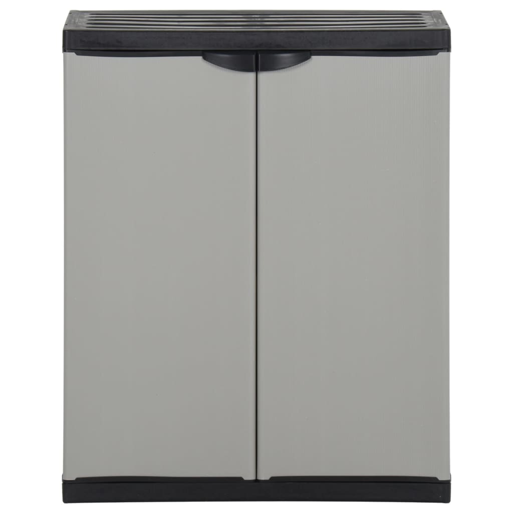 VidaXL Garden waste box 68x40x85 cm Polypropene gray and black