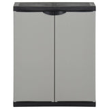 Vidaxl Garden Waste Box 68x40x85 cm Gris et noir en polypropène et noir
