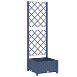 Vidaxl Planning Boîte avec Trellis Blue Grey 40x40x121,5 cm PP