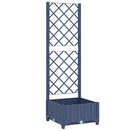 Vidaxl Planning Boîte avec Trellis Blue Grey 40x40x121,5 cm PP