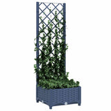 Vidaxl Planning Boîte avec Trellis Blue Grey 40x40x121,5 cm PP
