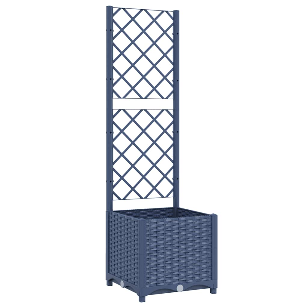 Vidaxl Plannet avec Trellis Blue Grey 40x40x136 cm pp