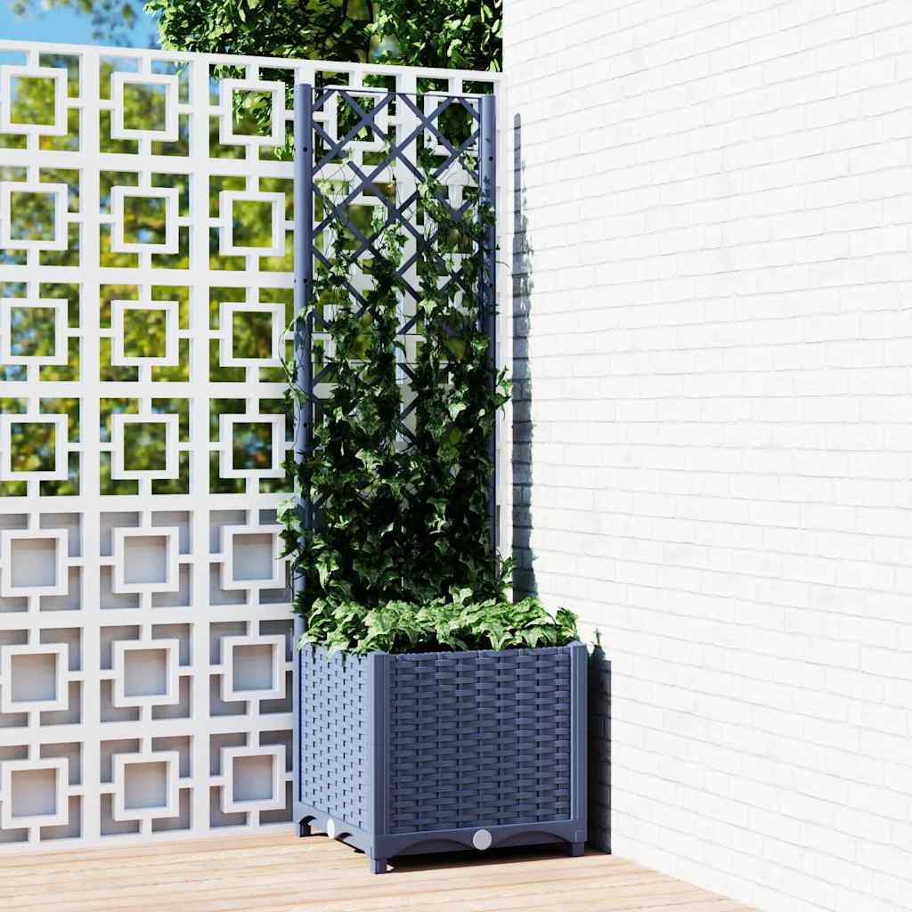 Vidaxl Plannet avec Trellis Blue Grey 40x40x136 cm pp