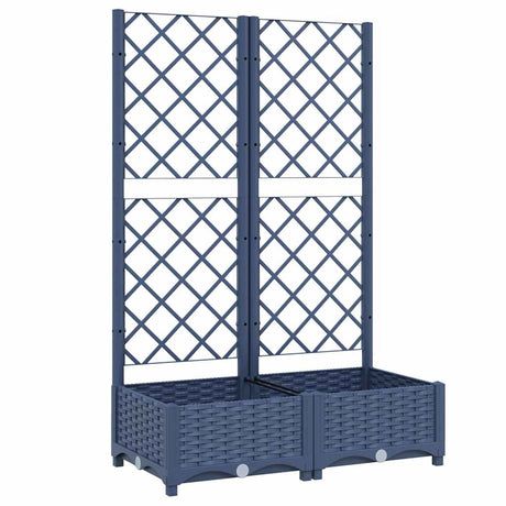Vidaxl Plannet avec slat 80x40x121,5 cm en polypropène gris foncé