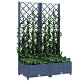 Vidaxl Plannet avec slat 80x40x121,5 cm en polypropène gris foncé