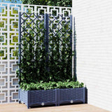 Vidaxl Plannet avec slat 80x40x121,5 cm en polypropène gris foncé