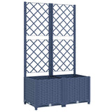 Planteur vidaxl avec slat 80x40x136 cm en polypropène gris foncé