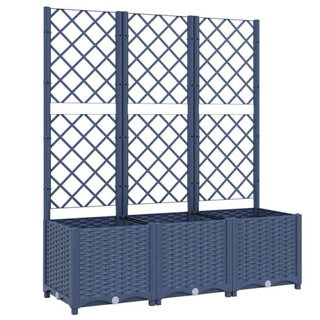 Jardinière Vidaxl avec talons 120x40x136 cm en polypropène gris foncé
